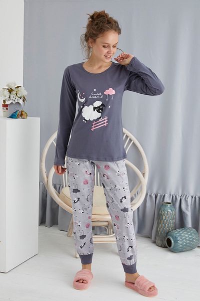 STRAWBERRY COTTON LONG SLEEVE PAJAMA SET