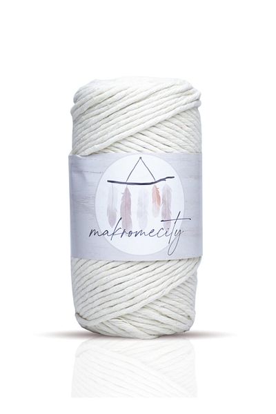 Makromecity Σκάλισμα Macrame Floss 3mm Single Twist Σκάλισμα Makrame Hobby Floss Σετ 4 4 Ecru