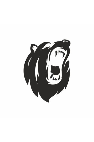 Generic Brand Black Bear Sticker - Auto, Car and Accessory 20X20