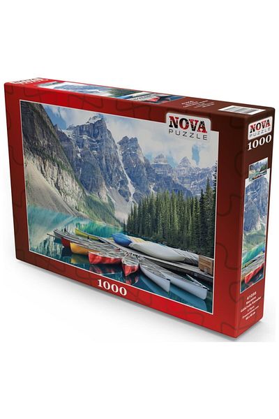 Nova Puzzle Nova 1000 Piece Moraine Lake in Canoes Puzzle