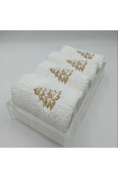 cantasarım ev tekstili Yılbaşı Ağacı Temalı Nakış Işleme 35x50cm %100 Bambu E...