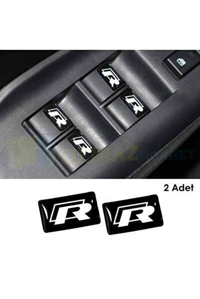 yılmazetic Volkswagen R Logo Golf Direksiyon Jant Damla Oto Sticker 2 Adet