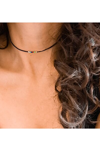 Atölye Merdiven 925 Ayar Gümüş Miyuki Taşlı Minimal Kolye