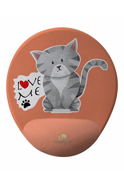 Flipped Love Me Cat Bilek Destekli Tasarım Mousepad