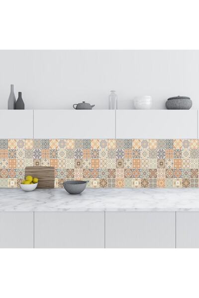 StickerArt Mutfak Tezgah Arası Folyo Fayans Kaplama Folyosu Fayans Karolar 60...
