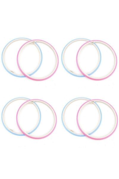 Nurge Синій і рожевий 20 см пластиковий круглий обруч - 4 штуки