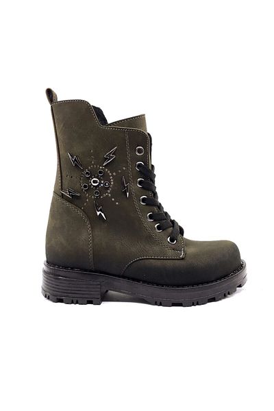 Sema Shoesmood Khaki γούνινες μπότες για κορίτσια