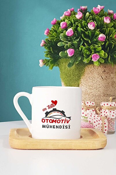 Hedizu كوب قهوة تركي هدية لمهندس البيئة الأكثر حلاوة بقاعدة خشبية