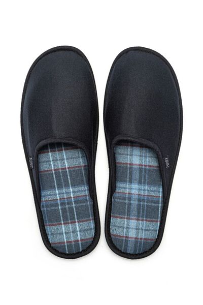 Twigy Ανδρικές παντόφλες σπιτιών Tw Square Navy Blue-1 New Season δεν κάνουν ήχο