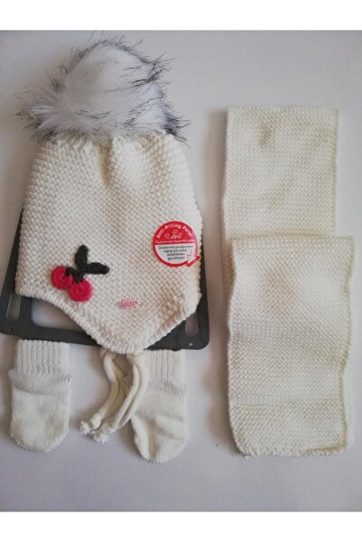 Kitti طقم قفازات وشاح للفتيات الصغيرات ثلاث قطع K2150-02