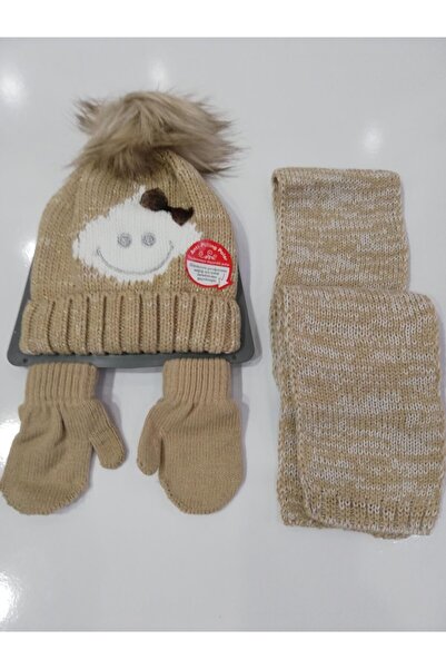 Kitti طقم قفازات بيريه وشاح للفتيات مكون من ثلاث قطع K2160-02