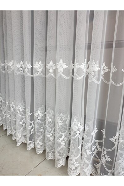 lüks House Lüks Grek Etek Tül Perde Desen 7 - Normal Pile 1e 2.5