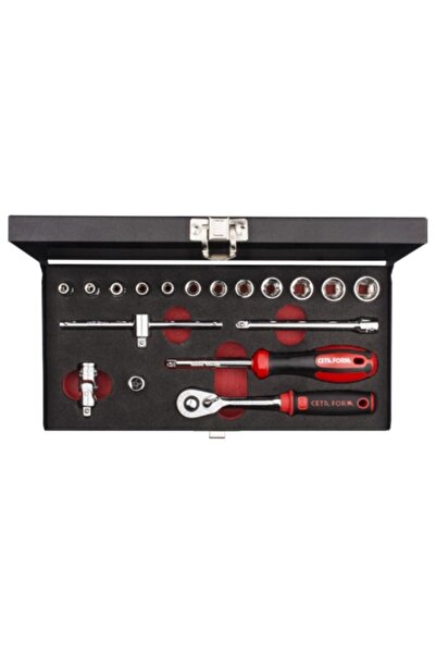 CETA FORM 18 Pc,1/4"6 Köşe Lokma Tk,/pls,kutulu