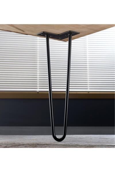 EVMİXX 40 Cm Metal Ayak Dolu Demir Firkete Sehpa Ayak Seti (tıpa Ve Vida Hediyelidir)