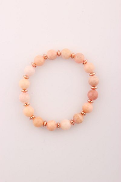 OSMANLI DEĞERLİ TAŞ 9mm Certified Pink Opal Natural Wrist Stone