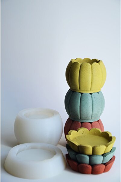 REALİTY YAPI Altlıklı Kabak Saksı Silikon Kalıbı