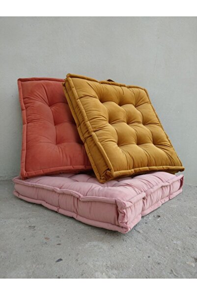 İstanbul kumaş Bisküvi Minder 60x60 Turuncu