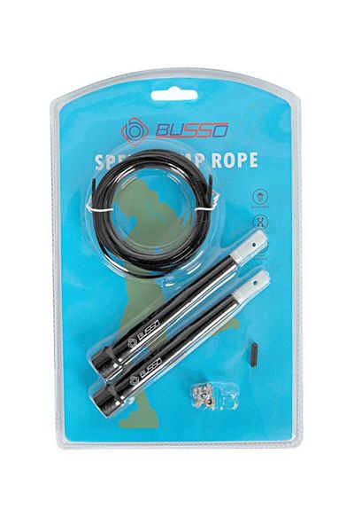 BUSSO Bs227 Crossfit Length Adjustable Jump Rope - black