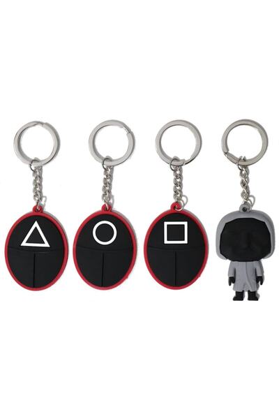 Yenigeldi سلسلة مفاتيح على شكل لعبة الحبار