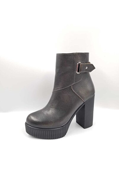 Impero Çelik Açma Floter Hakiki Deri Topuklu Bot