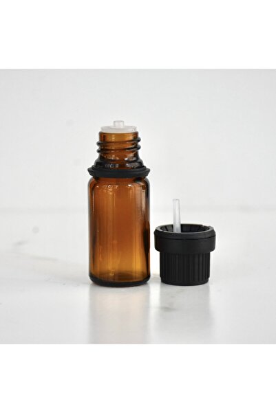 Densa Essential Siyah Kapak Içten Damlalıklı Amber Cam Şişe 10 ml (10 ADET)