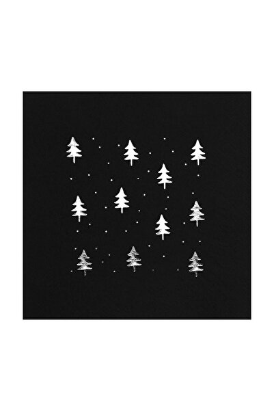 Story 33 × 33 سم من رقائق الصنوبر الفضية المنقوشة 16 قطعة من المناديل الورقية...