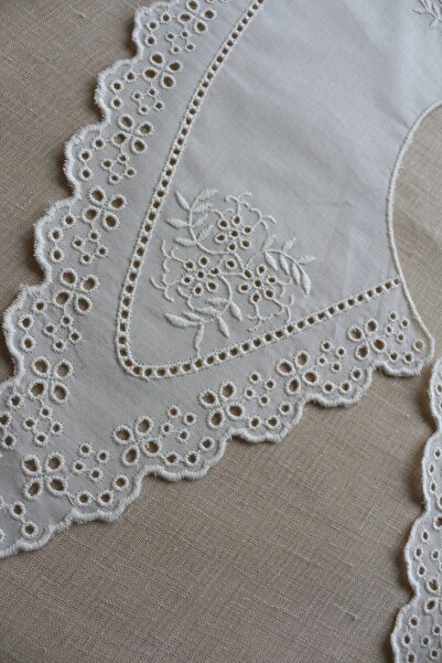 SHERLOCK HOME Vintage Cotton Collar - cream Color