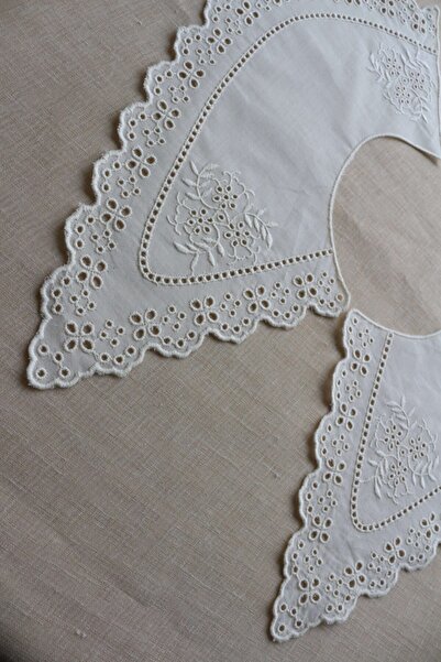 SHERLOCK HOME Vintage Cotton Collar - cream Color