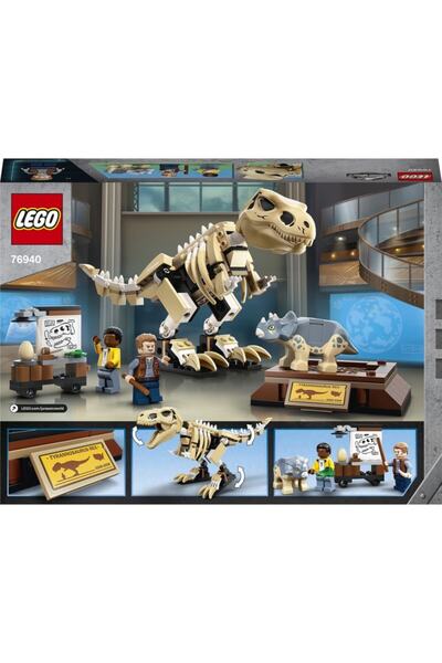 LEGO Jurassic World T. rex Dinosaur Fossil Exhibition 76940 - Toy Construction Set (198 Pieces)
