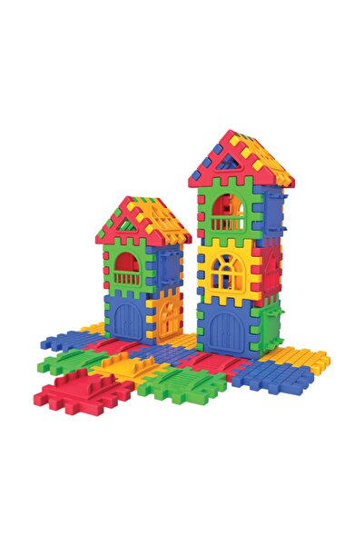 MASEN TOYS لعبة تركيب المدينة، تصميم وبناء مكعبات ألعاب تعليمية مكونة من 64 قطعة