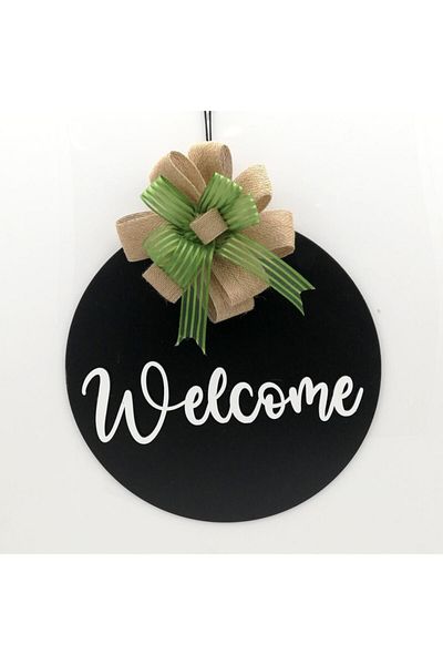 Lora Davet Στολίδι Ξύλινης Πόρτας Welcome Black 54232