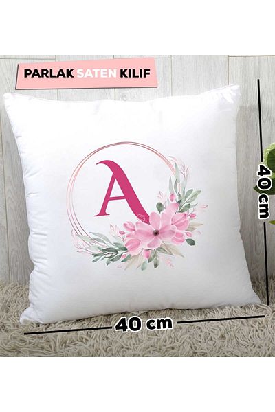 Hedizu Pernă florală cu litera A
