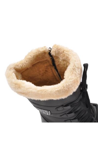 Twingo Black-Beige Zippered Women's Boots