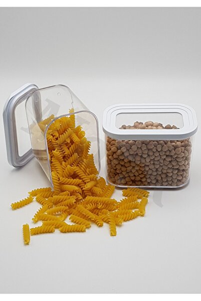 Favilla Dikdörtgen Contalı Kutulu 2'li 1lt Mutfak Saklama Kabı