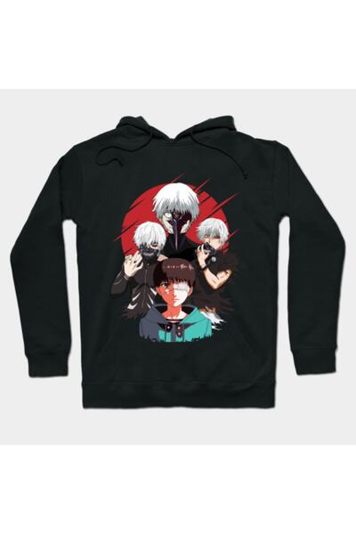 GALASHOP سويت شيرت بغطاء للرأس من Anime Kaneki Ken موديل 7