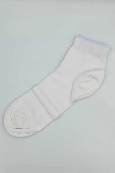 Doliche 6 Pairs Women's Patented Silver Thread Bamboo Booties Sports White Socks - Foot Odor and Cork Finish