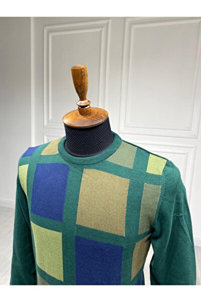 Sarar Interview O Yaka Yeşil Triko Kazak