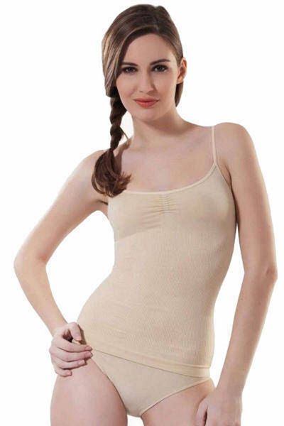 Bestin Women's Skin Color Thin Strap Bodice Seamless Non-marking Athlete
