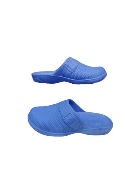 GEZER Ge0358-10 Men's Blue Pointed Closed Front Bathroom Garden Slippers