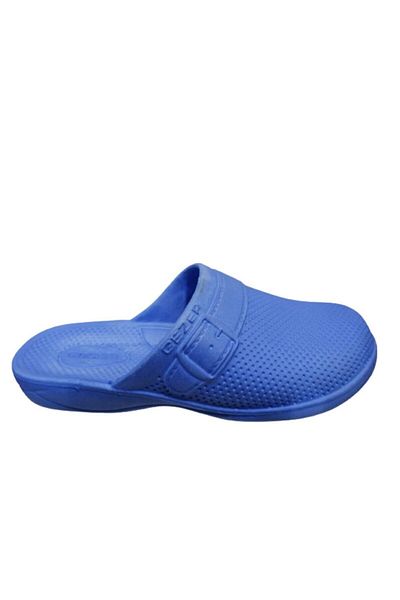 GEZER Ge0358-10 Men's Blue Pointed Closed Front Bathroom Garden Slippers