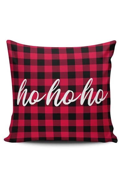 Alacastore New Year's Themed Ho Ho Ho Written Throw Pillow Pillow Case 43x43