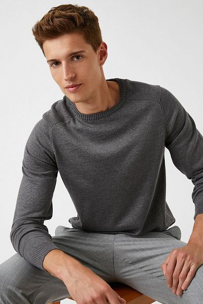 Koton Men's Anthracite Sweater 2KAM91046LT