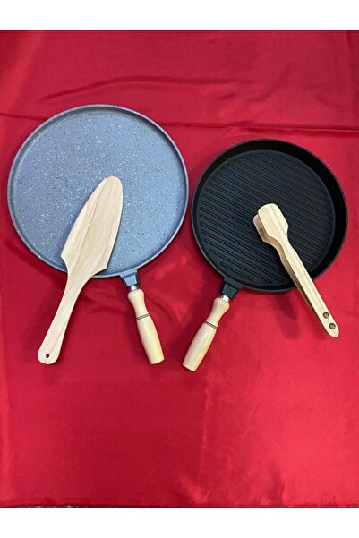 CANSUYU Kale Döküm Gözleme Ve Izgara Tava Seti