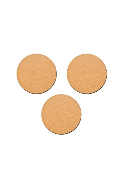 NevAvm Nev 3 Adet 12 Cm Çap 4mm (4 Mm) Ham Mdf Duralit Daire Plaka Supla Tabanı