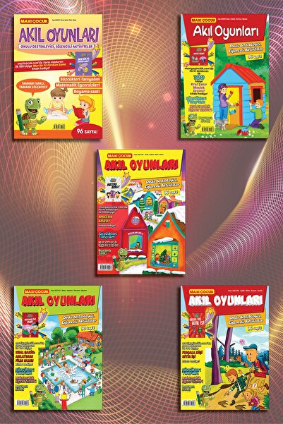 MAXİ Çocuk Akıl Oyunları Set-5 Kitap 480 Sayfa