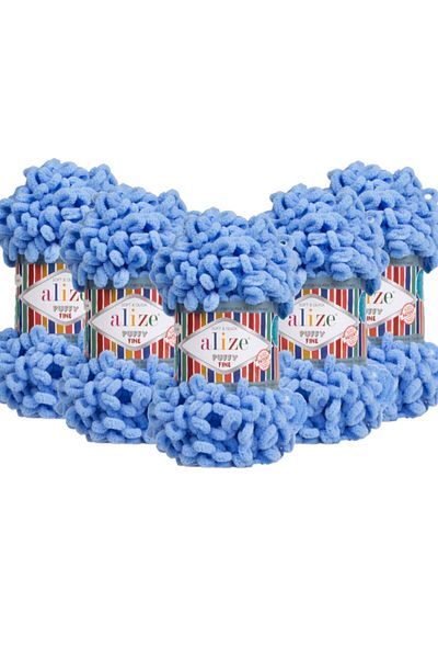 Alize Fire fine (SUBTIRE) pentru tricotat manual Pachet 5 - 112 Sky Blue - 100 Gr. 14,5 Mt. Ață de tricotat cu degetele