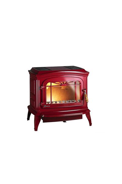 Invıcta Invicta Bradford Kırmızı Ithal Fransa Döküm Odun Sobası 5 Yıl Garanti