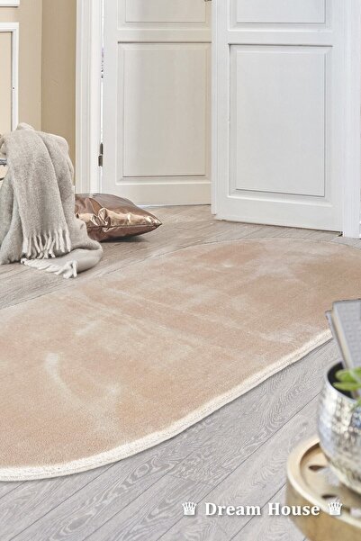 Dinarsu Oval Peluş Kaymaz Post Halı Özel Ölçü