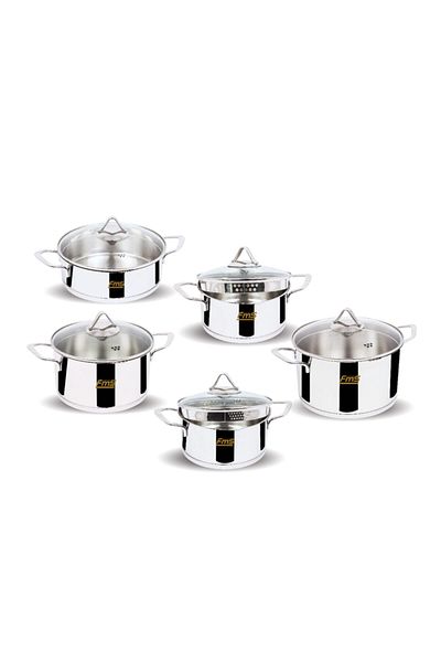 FMS 10 Piece Cookware Set with Strainer