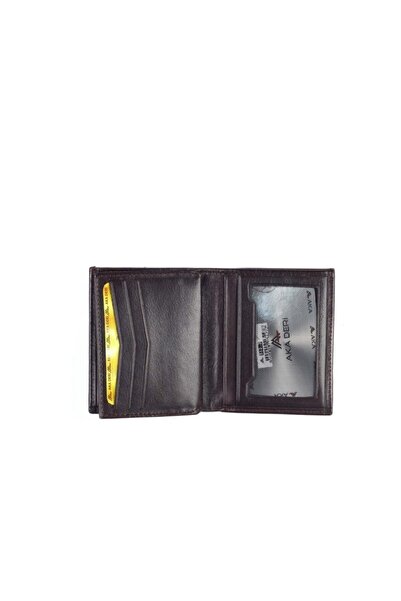 Aka Deri 513 100% Genuine Leather Men's Wallet Brown